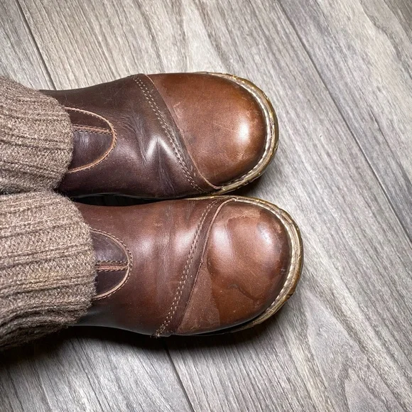 EUC El Naturalista Yggdrasil Soft Grain Boot Leather w/ Knitted Fold Over Cuff - Picture 6 of 12